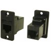 Cliff CP30620 SLIM FM Cat5e RJ45, front mounting, feedthrough connector, black