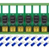 DIN Rail Mount 8 Channel Paddle Rocker Switch Module, 10Amp 250VAC / 50VDC