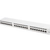 Patch panel 24 PORT 1U kat.6 ekranowany szary PPS6-1024-S
