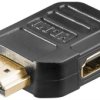 Adapter HDMI™, pozłacany - Wersja kolorystyczna Czarny