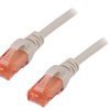 Patch cord U/UTP 6 linka Cu LSZH szary 10m 26AWG DK-1617-100