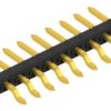Pin header, 9 pole, pitch 2 mm, straight, black, 10063823