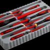 VDE screwdriver kit, different sizes, Pozidriv/slotted, BE-9888S