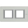 AXOLUTE Ramka 2 podwójna prostokątna pozioma 2X2 moduły szczotkowane aluminium HA4802M2HXC LEGRAND