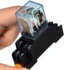 Przekaźnik Stycznik DPDT 230V AC 2x5A 1x10A z podstawką na szynę DIN TH35