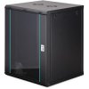 Wall enclosure, 19", 16 U, (H x W x D) 785 x 600 x 600 mm, IP20, sheet steel, black, DN-37115