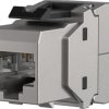 Keystone socket, RJ45, 8 pole, 8P8C, Cat 6A, IDC connection, panel mounting, E-20070