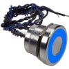 Przycisk piezo 22mm LED 24V niebieski impuls; IP68