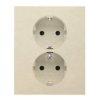 Simon 55 Gniazdo Schuko z przesłonami podwójne 16 A, 250 V~, zaciski śrubowe Szampański mat TGSZ2PZFAR/144