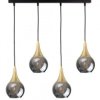 Lampa wisząca nowoczesna 4xE27 LACRIMA SMOKY/GOLD