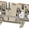 Through terminal block, push-in connection, 0.5-4.0 mm², 3 pole, 32 A, 8 kV, dark beige, 2051240000