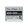 E-Paper E-Ink 4,2'' 400×300px SPI - wyświetlacz z nakładką do Raspberry Pi Pico - czarno-biały - Waveshare 20344