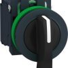 Toggle switch, 2 positions, unlit, latching, 1 Form A (N/O), waistband round, black, front ring gray, 90°, mounting Ø 30.5 mm, X
