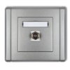 Flexi Gniazdo Antenowe Pojedyncze Typu F (Sat) Niklowane Srebrny Metalik 7Fgf-1