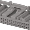 Socket, unequipped, 40 pole, straight, 2 rows, gray, 1379671-2
