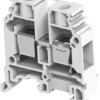 Screw terminal block, screw connection, 10 mm², 2 pole, 57 A, 8 kV, white, 1SNA400190R0100