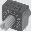 Encoding rotary switch, 16 pole, Hexadecimal-Real, angled, 100 mA/5 VDC, S-1111A (P)