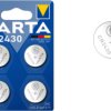 Lithium-button cell, CR2430, 3 V, 290 mAh, 06430101404