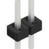 Pin header, 2 pole, pitch 2 mm, straight, black, 10062062