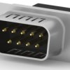 D-Sub plug, 9 pole, standard, unequipped, straight, crimp connection, 167292-1