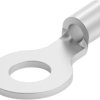 Uninsulated ring cable lug, 0.26-1.65 mm², AWG 22 to 16, 4.34 mm, M4, metal, 323086