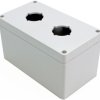 PC push button enclosure, (L x W x H) 160 x 89 x 89 mm, light gray (RAL 7035), IP66, 1554PB2D