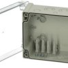 PC enclosure, (L x W x H) 99 x 163 x 201 mm, light gray/transparent (RAL 7035), IP65, 5824030