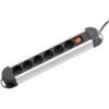 Renkforce 614A-CMB Power Strip with 6 Socket Pots Red Switch Wall Mount