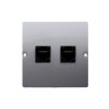 SIMON BASIC Gniazdo telefoniczne RJ11 podwójne (moduł) stal inox BMTF2.02/21 KONTAKT SIMON