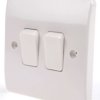 Włącznik światła, 10A, 250V, 2-przyciskowy, 1-biegunowy, IP2X, MK Electric