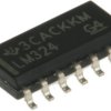 LM324D Wzmacniacz operacyjny Texas Instruments Powierzchnia 4 SOIC 1.2 MHz 30 V 14-pinowy
