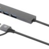 Manhattan 181006 USB-Hub 4 porty USB-A USB 3.0 5 GBit/s szary 181006
