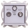 Sonata Gniazdo Antenowe Rtv-Sat-Sat Srebro Mat Gpa-R2s/M/38
