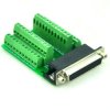 CZH-LABS Slim Right Angle D'SUB DB44HD Female Header Breakout Board Module, D-SUB.