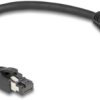 kabel LAN Delock 80231, 1 szt., RJ45, CAT 8.1, S/FTP, 0.25 m, czarny