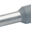 Insulated wire end ferrule, 4.0 mm², 26 mm/18 mm long, DIN 46228-4, gray, 47418