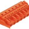 Socket header, 7 pole, pitch 7.62 mm, angled, orange, 231-707/037-000