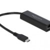 Delock USB 2.0 adapter [1x złącze męskie USB-C - 1x złącze żeńskie RJ45] 66298 0.15 m