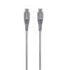 Skross Kabel USB USB 2.0 Złącze męskie USB-C®, Złącze męskie USB-C® 1.20 m szary konstrukcja okrągła, konstrukcja elasty