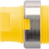 4 mm socket, flat plug connection, mounting Ø 12.2 mm, CAT III, yellow/green, SEB 6450 NI / GNGE