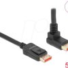 87057 DisplayPort 1.4 cable, 8K @ 60 Hz, 90° angled on top, 5 m