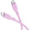 Kabel silikonowy USB-C, 1,5 m, Pink miękki i wytrzymały...