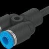 130628 Connector, Y-shaped, 3 x diameter 4 mm
