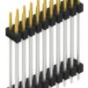 Pin header, 20 pole, pitch 2.54 mm, straight, black, 10057553