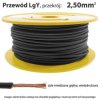 Przewód instalacyjny miedziany jednożyłowy LgY 2,50 mm2, linka giętka, czarny