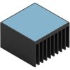 Heatsink, (L x W x H) 40 x 40 x 25 mm, 8.14 K/W, black anodized, 40905112254040