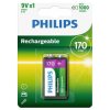 Philips 2871 HR22 NiMH Rechargeable 9V Battery 170 mAh 1000 Recharges