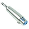 XLR Female 3 Pole To 6.3mm Stereo Plug Adaptor