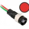 Kontrolka LED 5mm 12V/DC + przew. czerwona