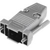 Obudowa złącza; D-Sub; Canon 9p; 9 torów; proste; długie śruby moletowane; ekranowane; srebrny; metal; skręcane; Connfly; RoHS